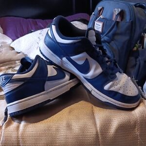 Nike Men's Blue and White Athletic Shoes